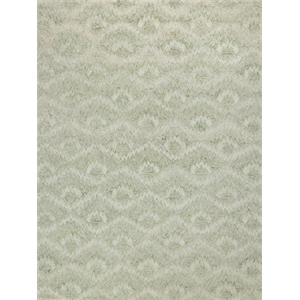 Bargello Hand-Tufted New Zealand Wool Light Green 6'x9' Area Rug