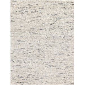 Borelli Handloomed New Zealand Wool Gray/Ivory 12'x15' Area Rug