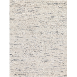 Borelli Handloomed New Zealand Wool Gray/Ivory 8'x10' Area Rug
