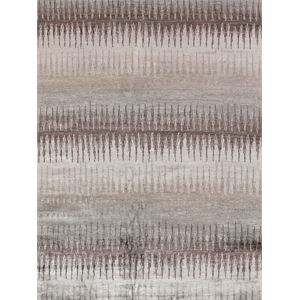 Bamboo Silk Hand-Knotted Bamboo Silk Brown/Gray 8'x10' Area Rug