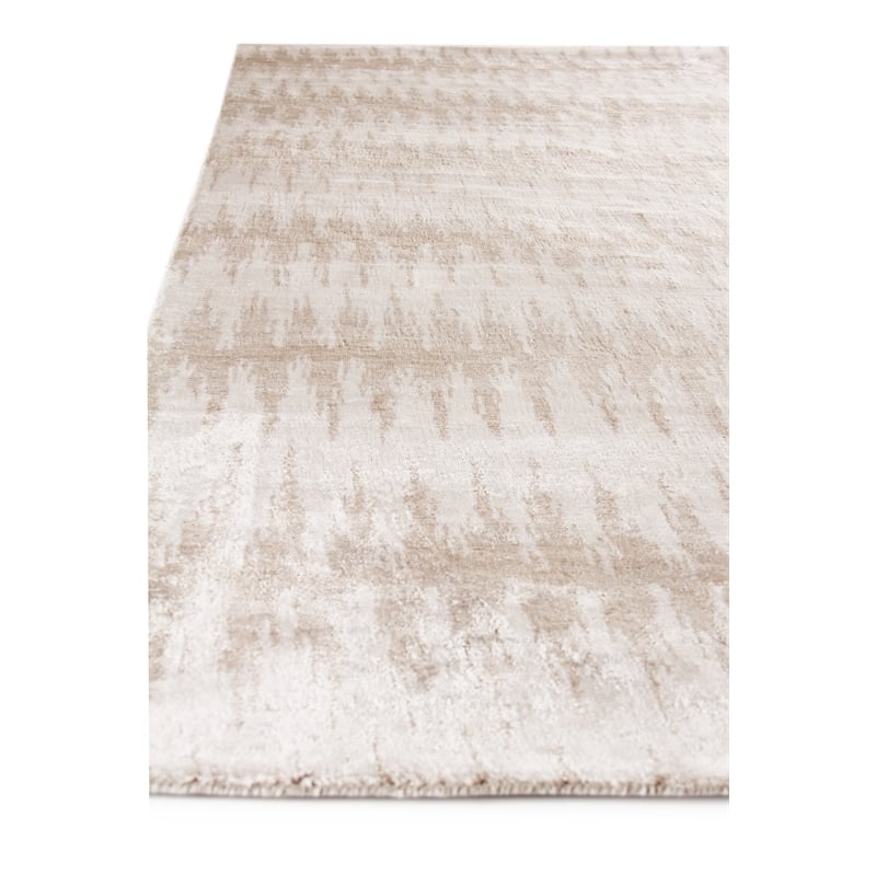 Bamboo Silk Hand-Knotted Bamboo Silk Light Gray/Brown 12'x15' Area Rug