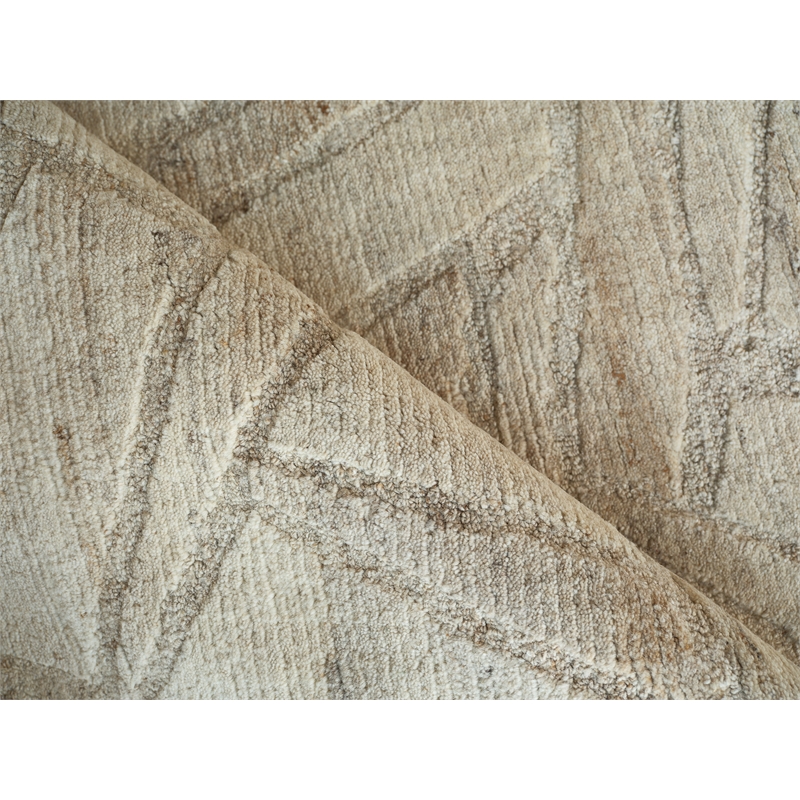 Boma Hand-Knotted Wool Beige 12'x15' Area Rug