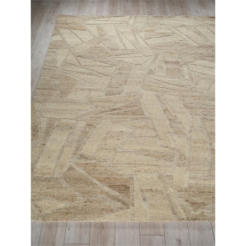 Boma Hand-Knotted Wool Beige 14'x18' Area Rug