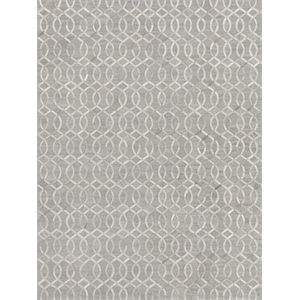Berlin Hand-Tufted Leather/Viscose Silver/Ivory 8'x10' Area Rug