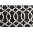 Berlin Hand-Tufted Leather/Viscose Charcoal/Ivory 11'6