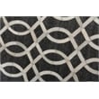 Berlin Hand-Tufted Leather/Viscose Charcoal/Ivory 9'6