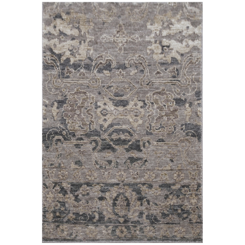 Beverly Hand-Knotted Wool/Bamboo Silk Light Blue 8'x10' Area Rug