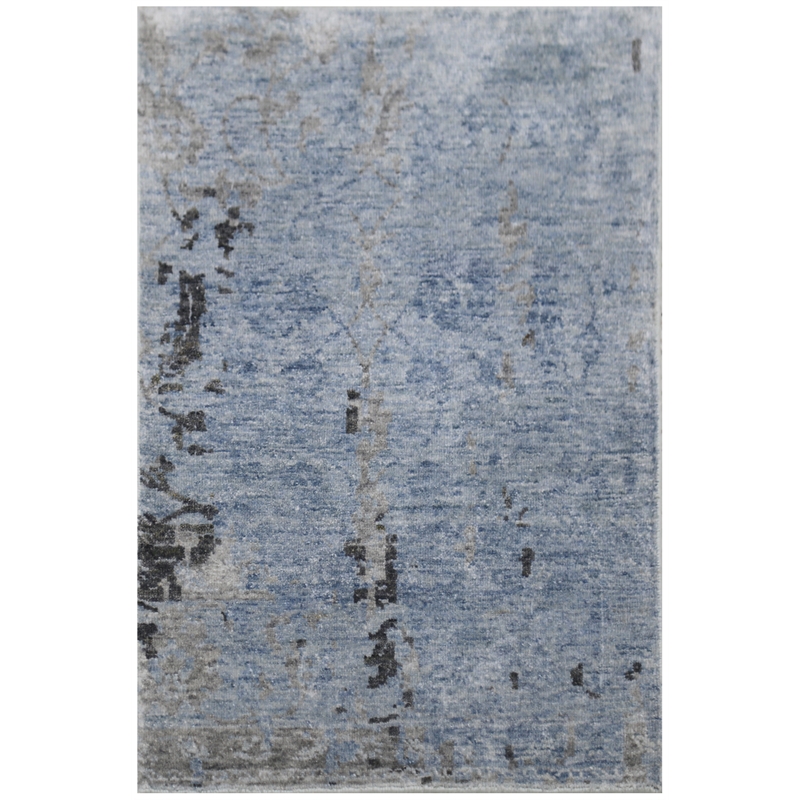Beverly Hand-Knotted Wool/Bamboo Silk Gray 6'x9' Area Rug