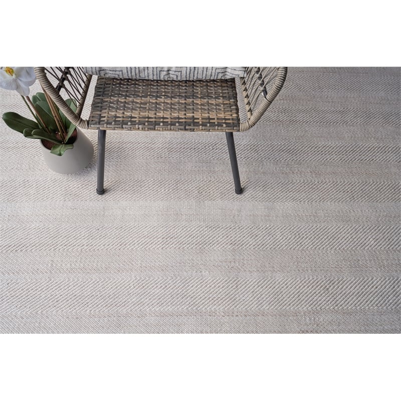 Bintan Flatweave Pet Ivory/Beige 3'x5' Area Rug