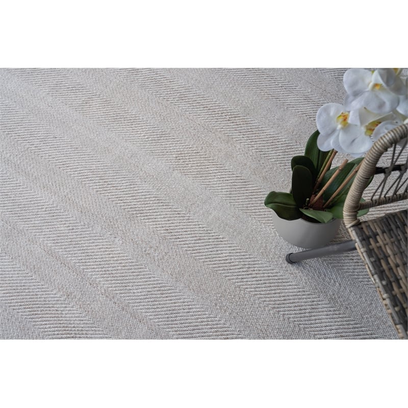 Bintan Flatweave Pet Ivory/Beige 8'x10' Area Rug
