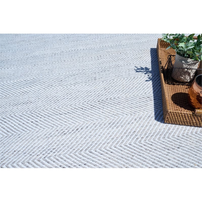 Bintan Flatweave Pet Ivory/Gray 6'x9' Area Rug