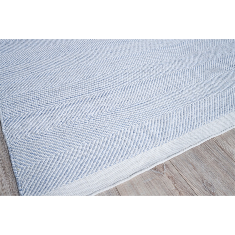 Bintan Flatweave Pet Light Blue 9'x12' Area Rug