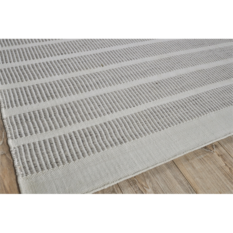 Boca Flatweave Pet Ivory/Gray 6'x9' Area Rug
