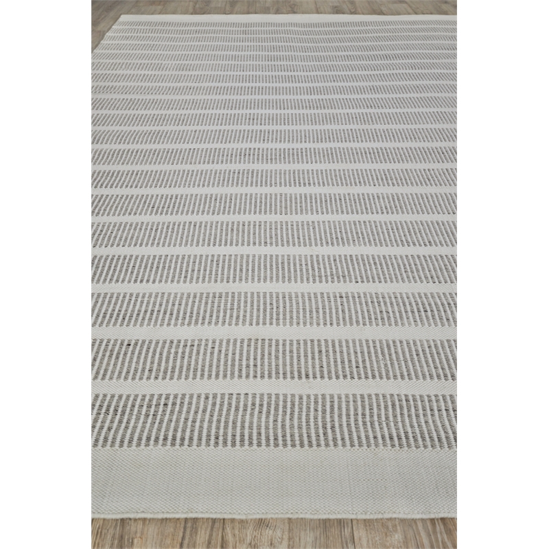 Boca Flatweave Pet Ivory/Gray 6'x9' Area Rug
