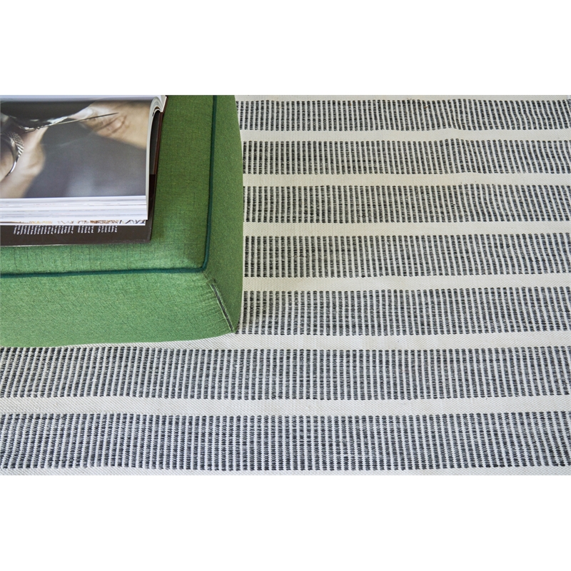 Boca Flatweave Pet Ivory/Black 2'x3' Area Rug
