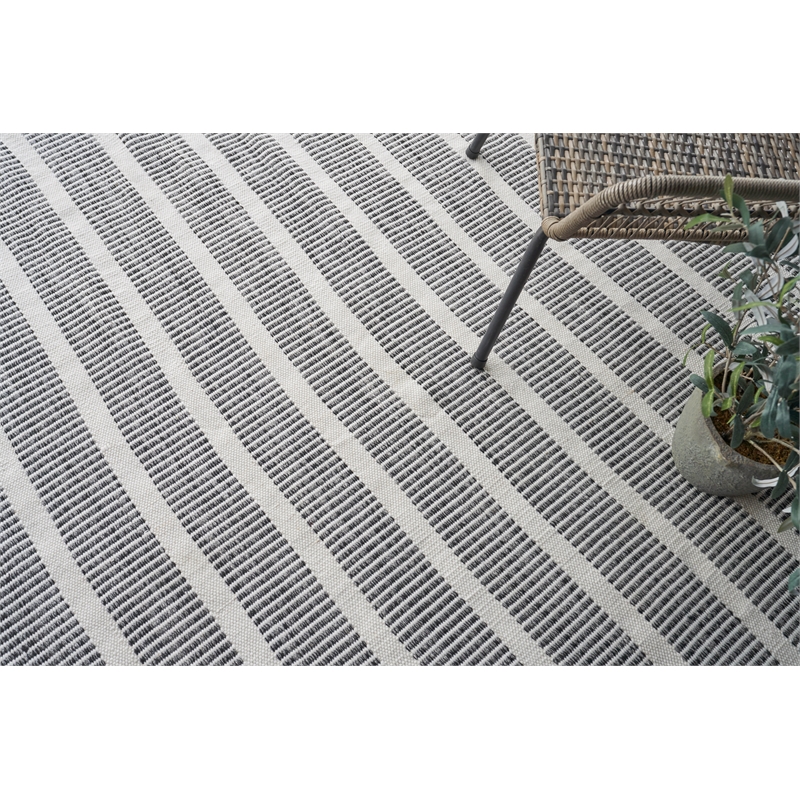 Boca Flatweave Pet Ivory/Black 2'x3' Area Rug