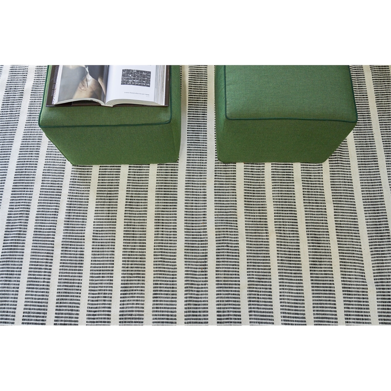 Boca Flatweave Pet Ivory/Black 5'x8' Area Rug