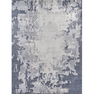 Bamboo Silk Hand-Knotted Bamboo Silk Blue/Gray 6'x9' Area Rug