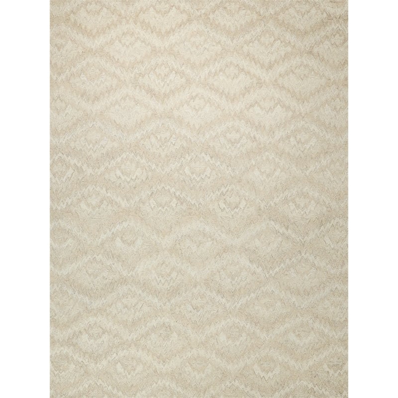 Bargello Hand-Tufted New Zealand Wool Beige 5'x8' Area Rug