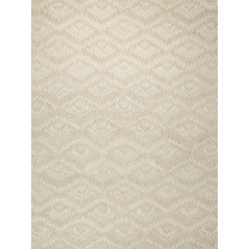 Bargello Hand-Tufted New Zealand Wool Beige 6'x9' Area Rug