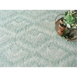 Bargello Hand-Tufted New Zealand Wool Turquoise 4'x6' Area Rug