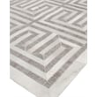 Berlin Hand-Tufted Leather/Viscose Silver/Ivory 8'x10' Area Rug