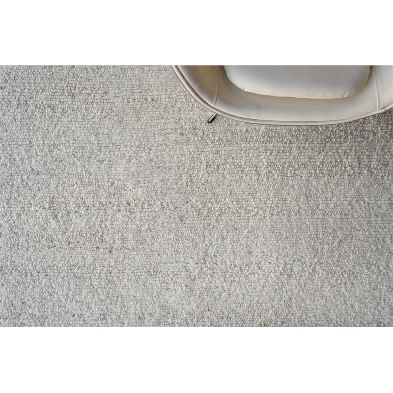 Borelli Handloomed New Zealand Wool Ivory 6'x9' Area Rug