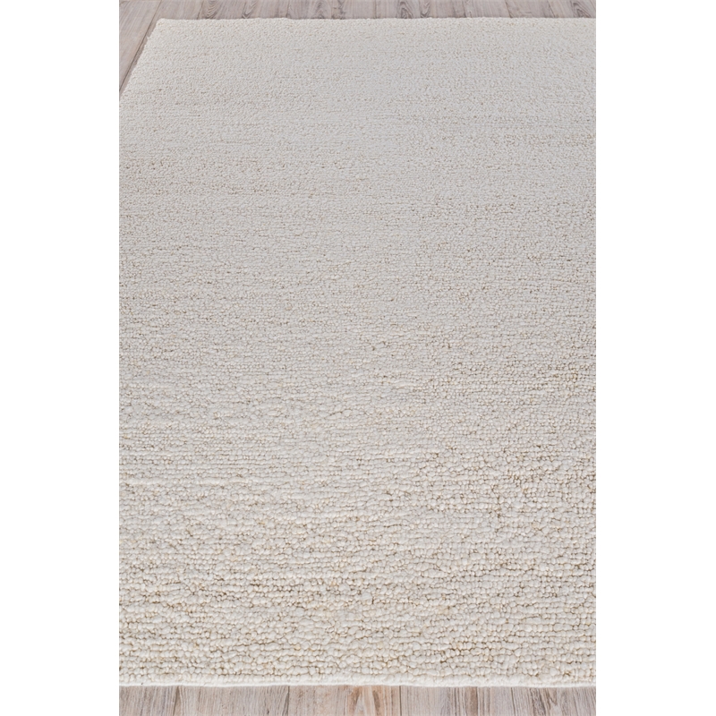 Borelli Handloomed New Zealand Wool Ivory 8'x10' Area Rug