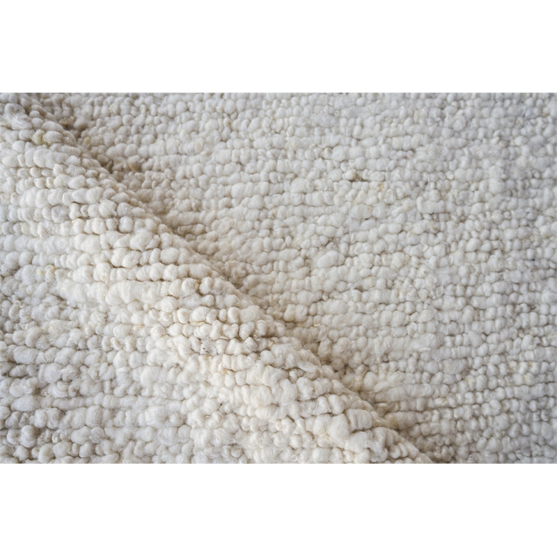 Borelli Handloomed New Zealand Wool Ivory 8'x10' Area Rug