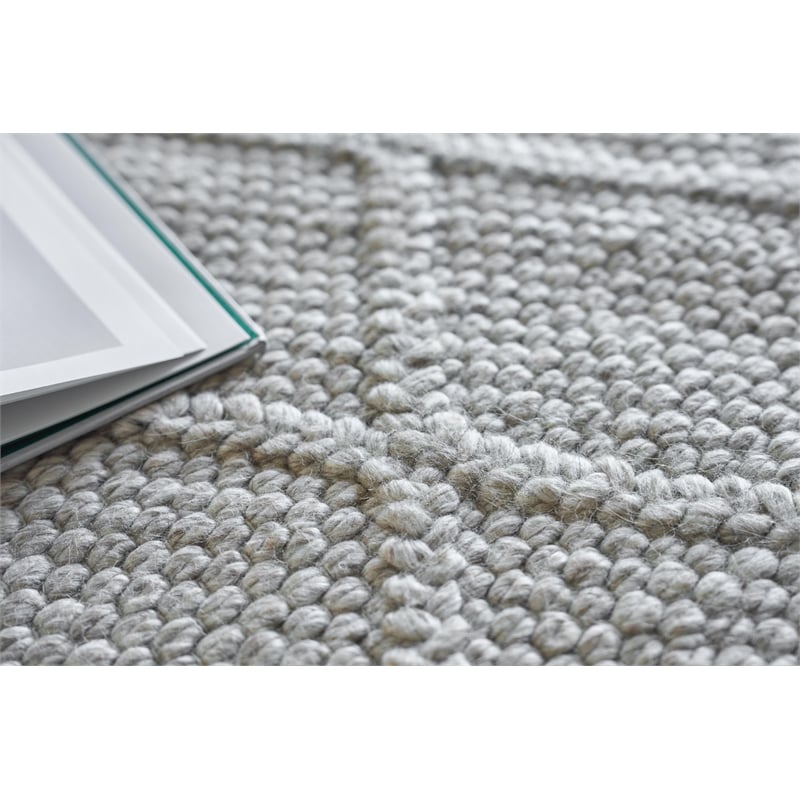 Brentwood Flatweave Wool/Viscose Silver 2'x3' Area Rug