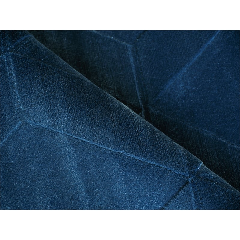 Brunello Modern Handloomed Silky Nylon Navy 6'x9' Area Rug