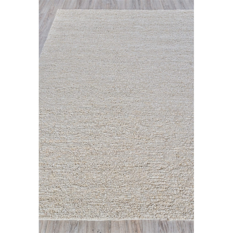 Borelli Handloomed New Zealand Wool Beige 9'x12' Area Rug
