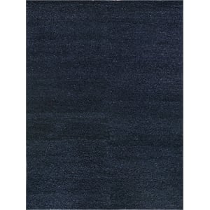 Borelli Handloomed New Zealand Wool Navy Blue 14'x18' Area Rug