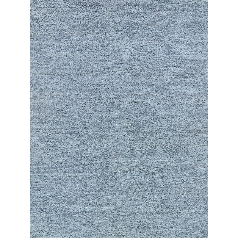 Borelli Handloomed New Zealand Wool Light Blue 10'x14' Area Rug