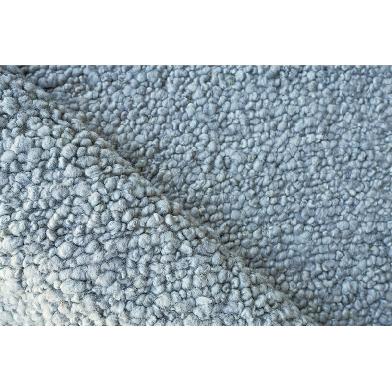 Borelli Handloomed New Zealand Wool Light Blue 6'x9' Area Rug