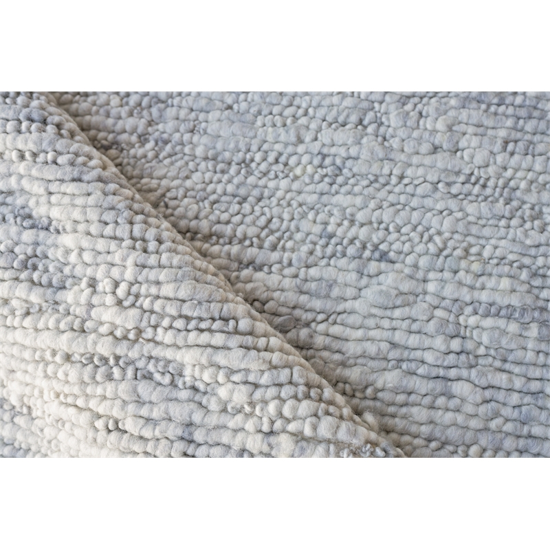 Borelli Handloomed New Zealand Wool Silver 10'x14' Area Rug