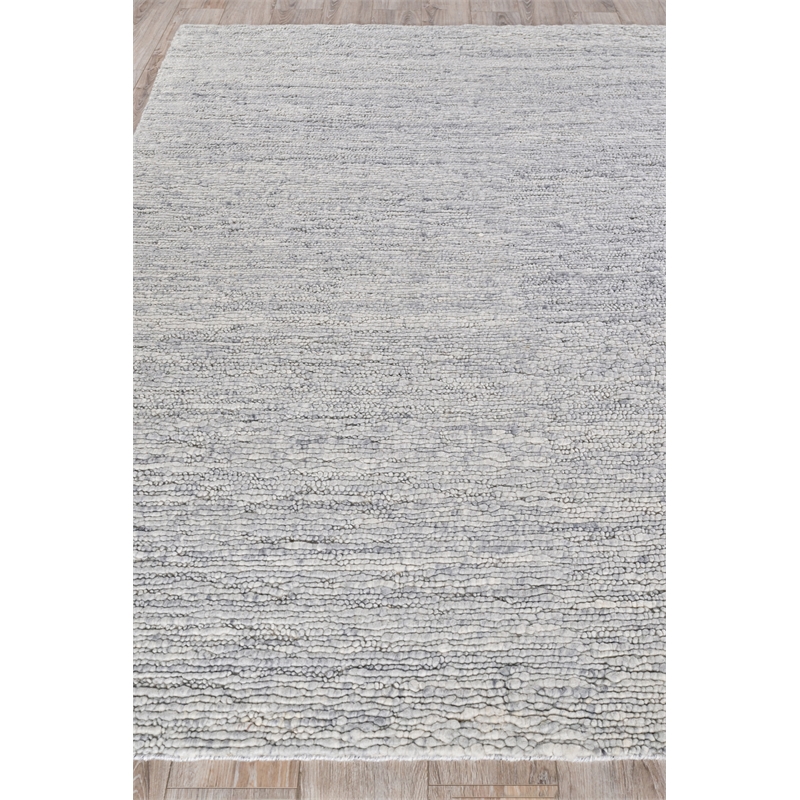 Borelli Handloomed New Zealand Wool Silver 12'x15' Area Rug
