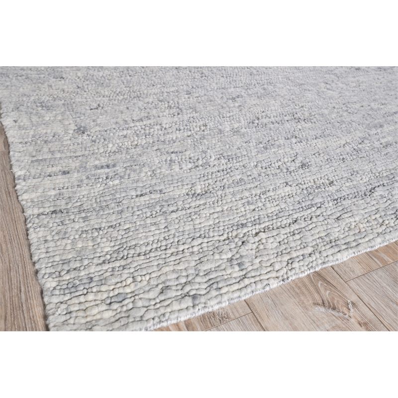 Borelli Handloomed New Zealand Wool Silver 14'x18' Area Rug
