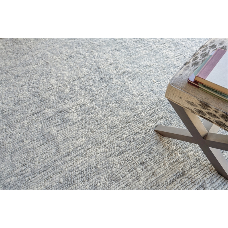 Borelli Handloomed New Zealand Wool Silver 14'x18' Area Rug