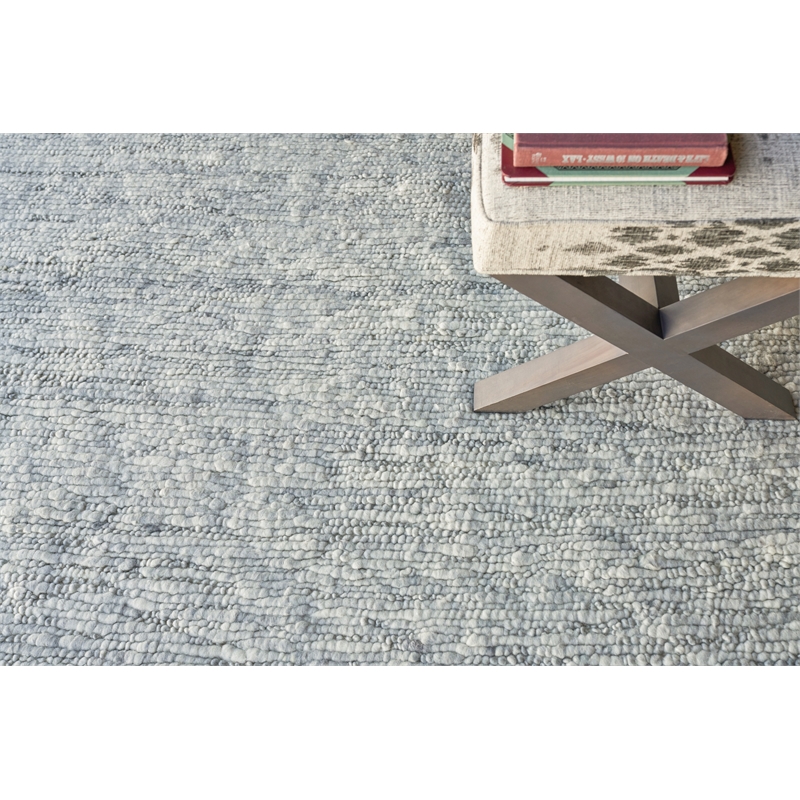 Borelli Handloomed New Zealand Wool Silver 14'x18' Area Rug