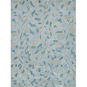Botanica Hand-Tufted New Zealand Wool Turquoise/Ivory/Multi 2'x3' Area Rug