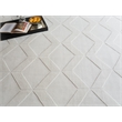 Brunello Modern Handloomed Silky Nylon White 4'x6' Area Rug