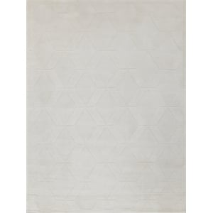 Brunello Modern Handloomed Silky Nylon White 6'x9' Area Rug
