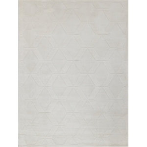 Brunello Modern Handloomed Silky Nylon White 9'x12' Area Rug