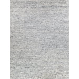 Borelli Handloomed New Zealand Wool Silver 9'x12' Area Rug