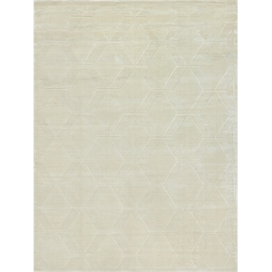 Brunello Modern Handloomed Silky Nylon Light Beige 9'x12' Area Rug