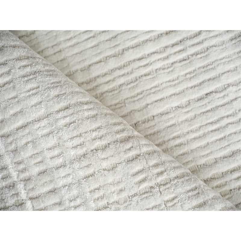 Cabrini Modern Handloomed Silky Nylon White 12'x12' Square Area Rug