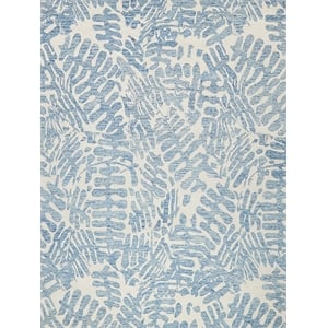 Botanica Hand-Tufted New Zealand Wool Light Blue/Ivory 5'x8' Area Rug