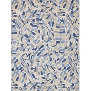 Botanica Hand-Tufted New Zealand Wool Navy/Ivory/Multi 2'x3' Area Rug