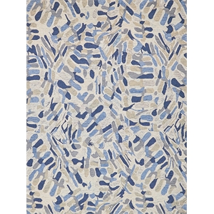 Botanica Hand-Tufted New Zealand Wool Navy/Ivory/Multi 4'x6' Area Rug